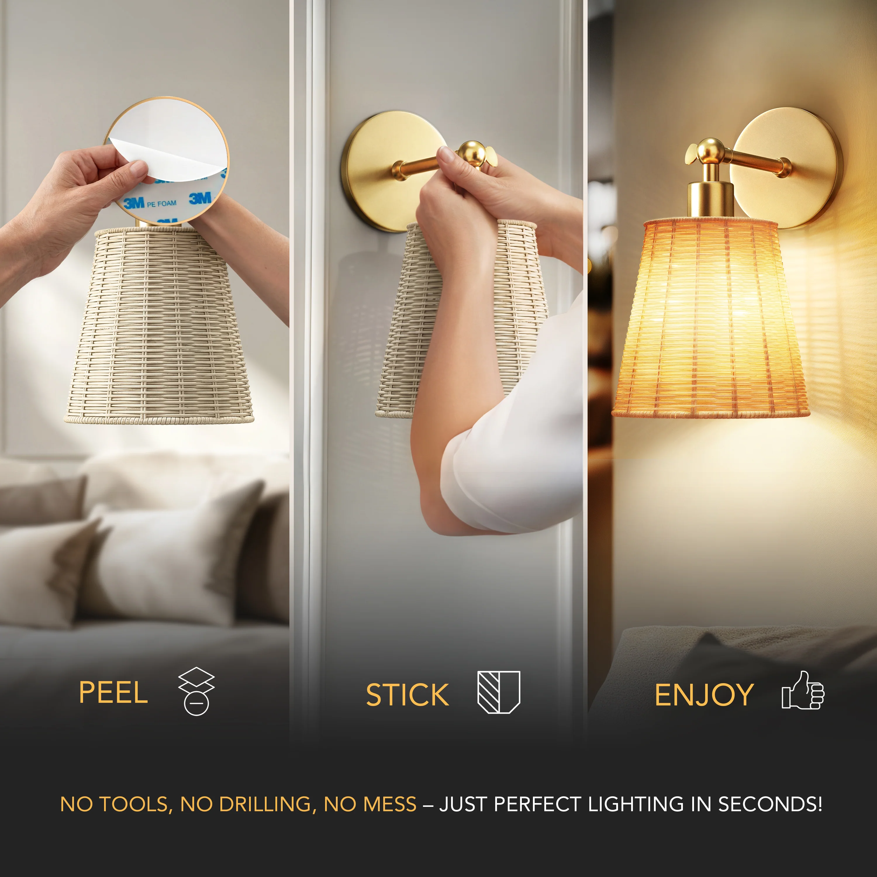 NATURAL WIRELESS WALL SCONCE - Image 3