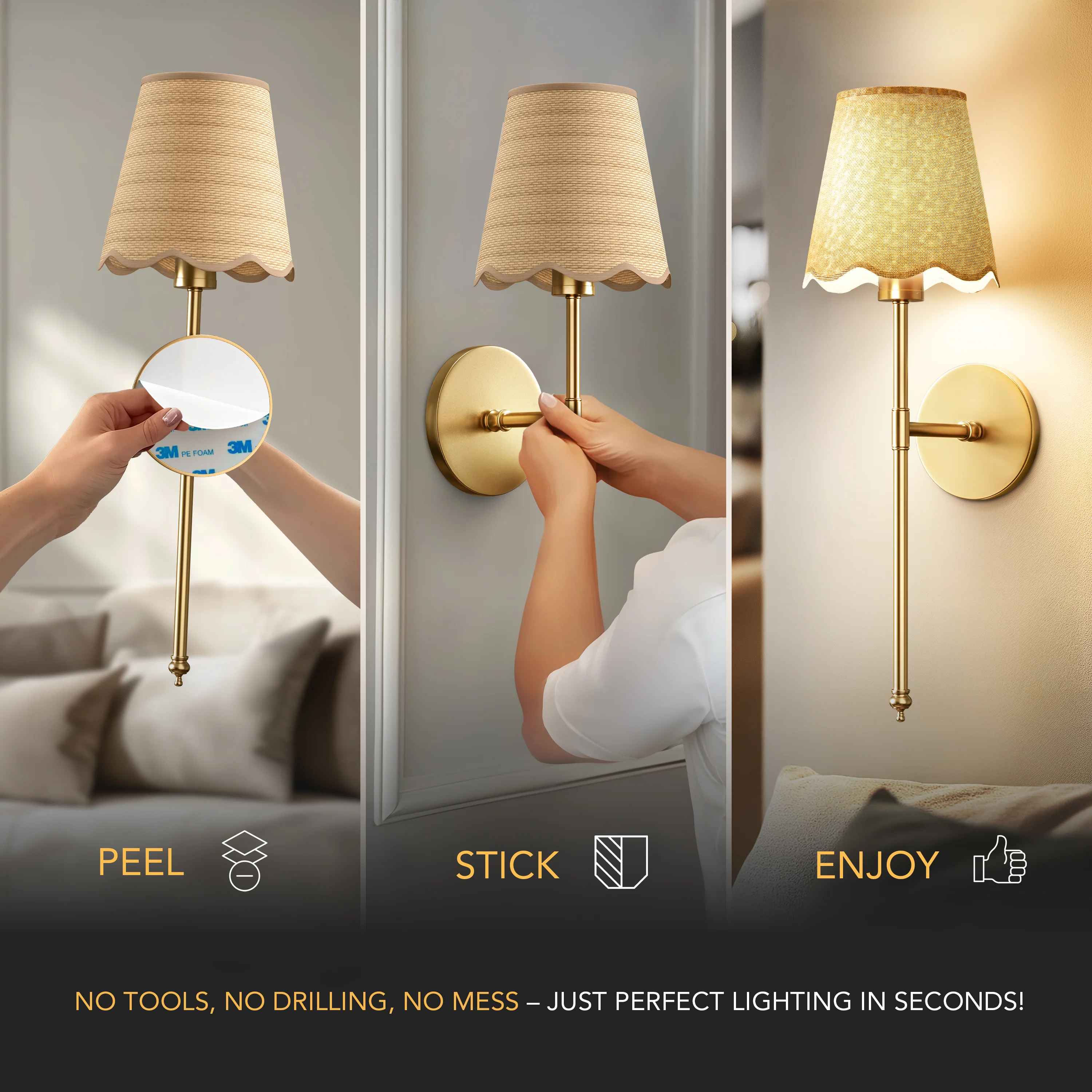 WIRELESS BOHO WALL SCONCES (SET OF 2) - Image 3