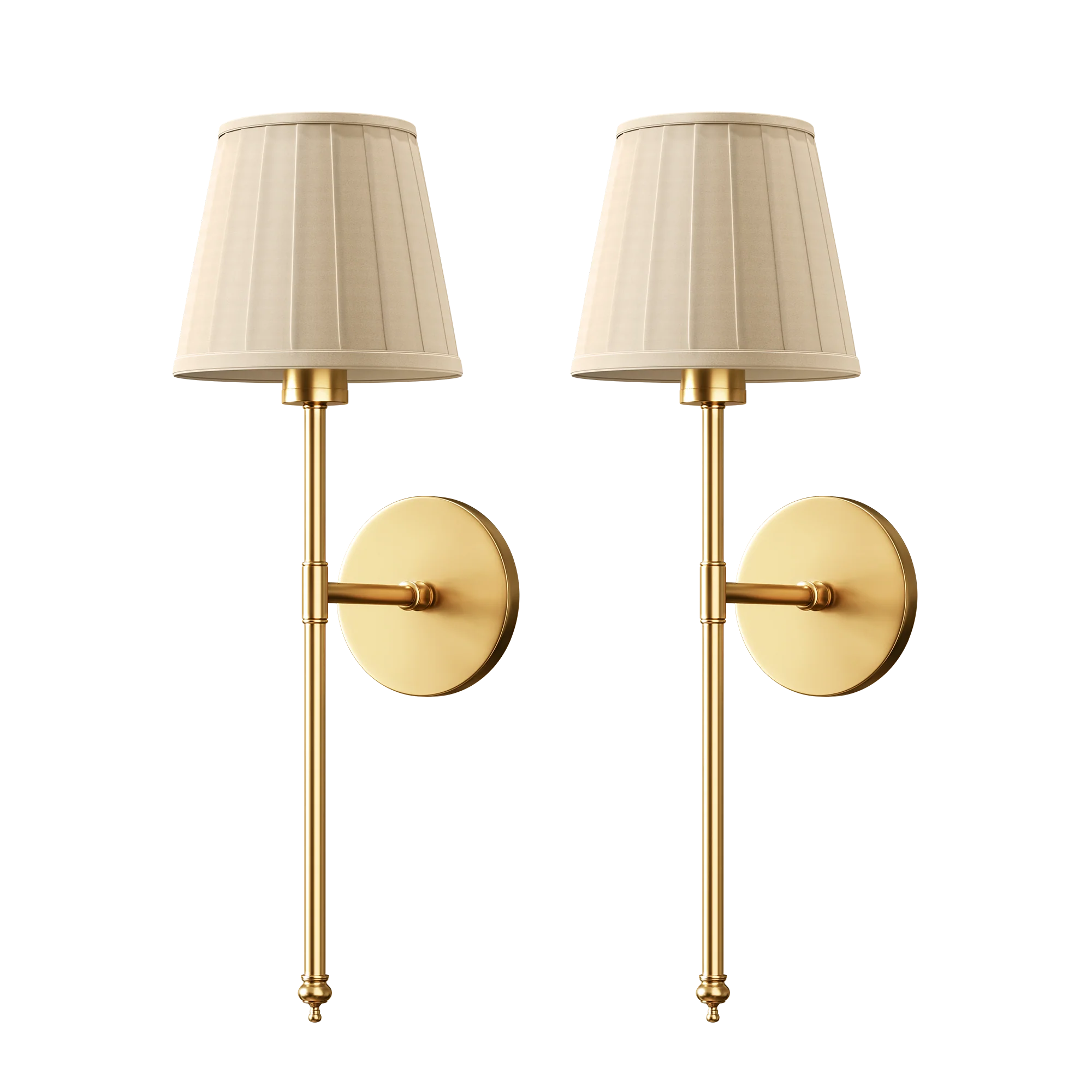 WIRELESS PLEATED WALL SCONCES (SET OF 2)
