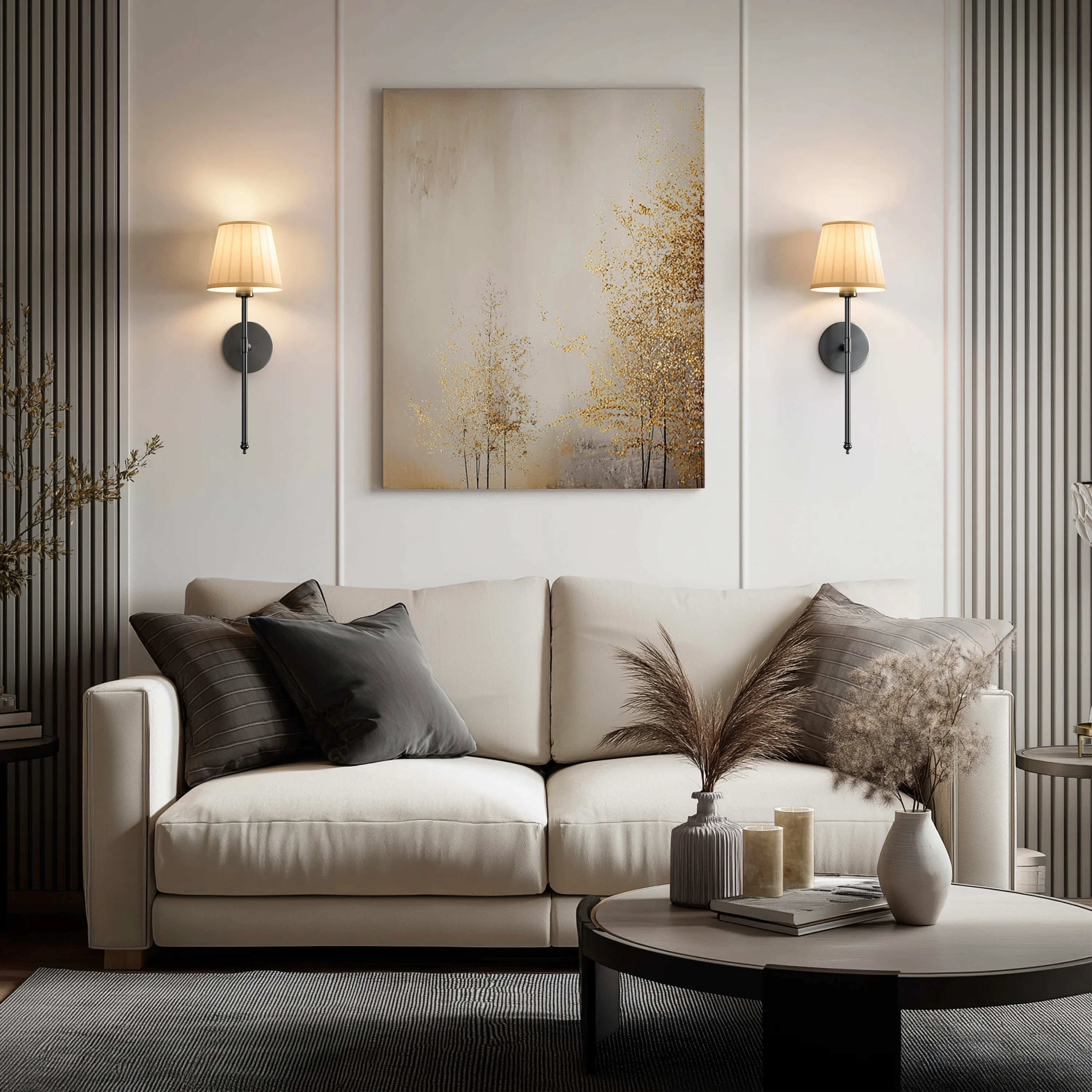 WIRELESS PLEATED WALL SCONCES (SET OF 2) - Image 10