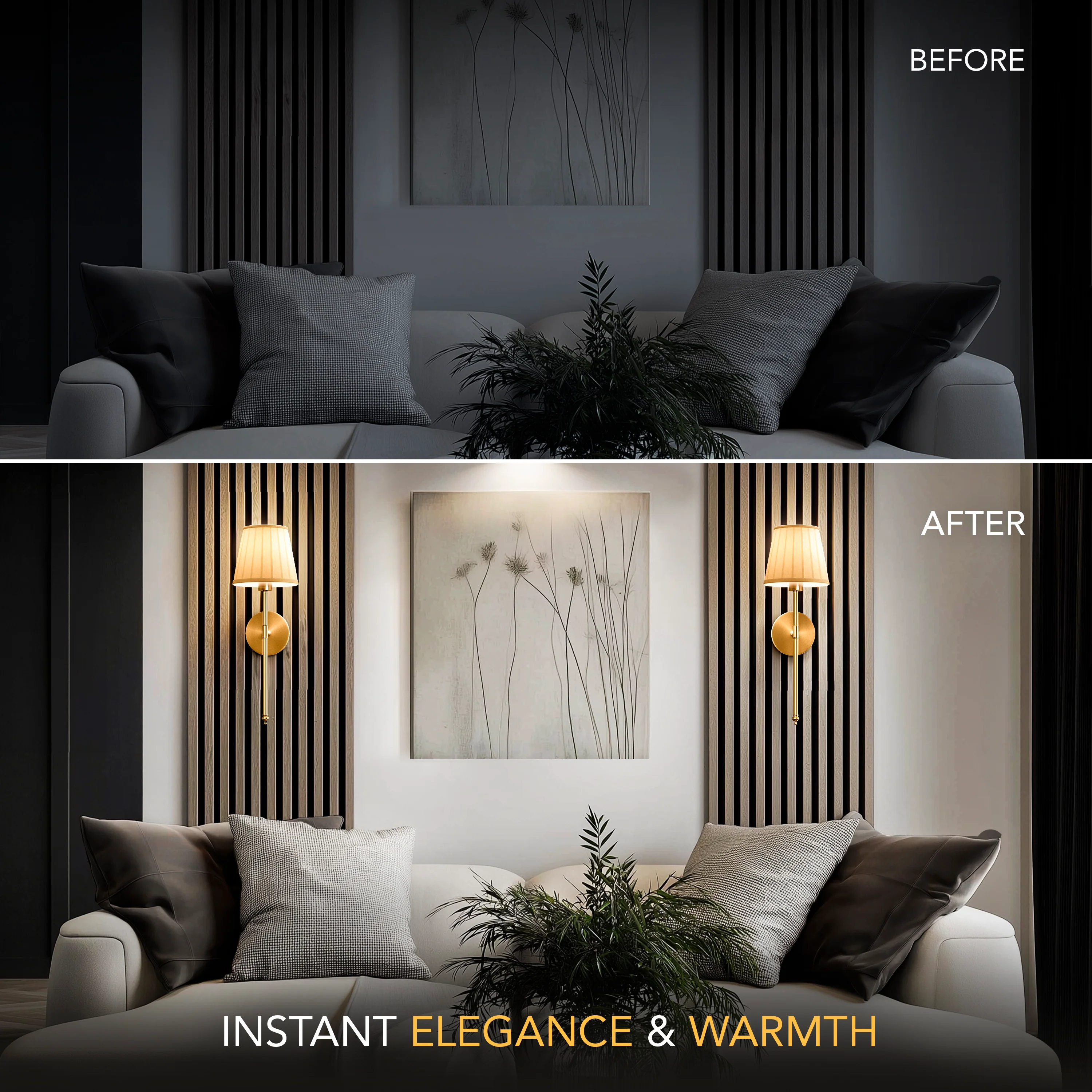 WIRELESS PLEATED WALL SCONCES (SET OF 2) - Image 6