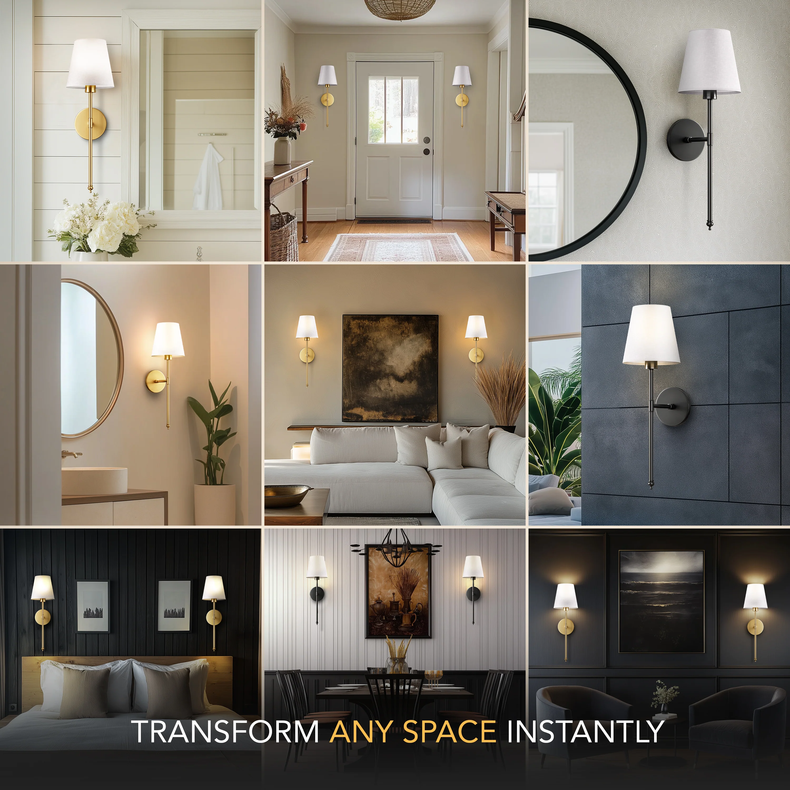 WIRELESS WALL SCONCE (SET OF 2 + 2 BULBS INCLUDED) - Image 9