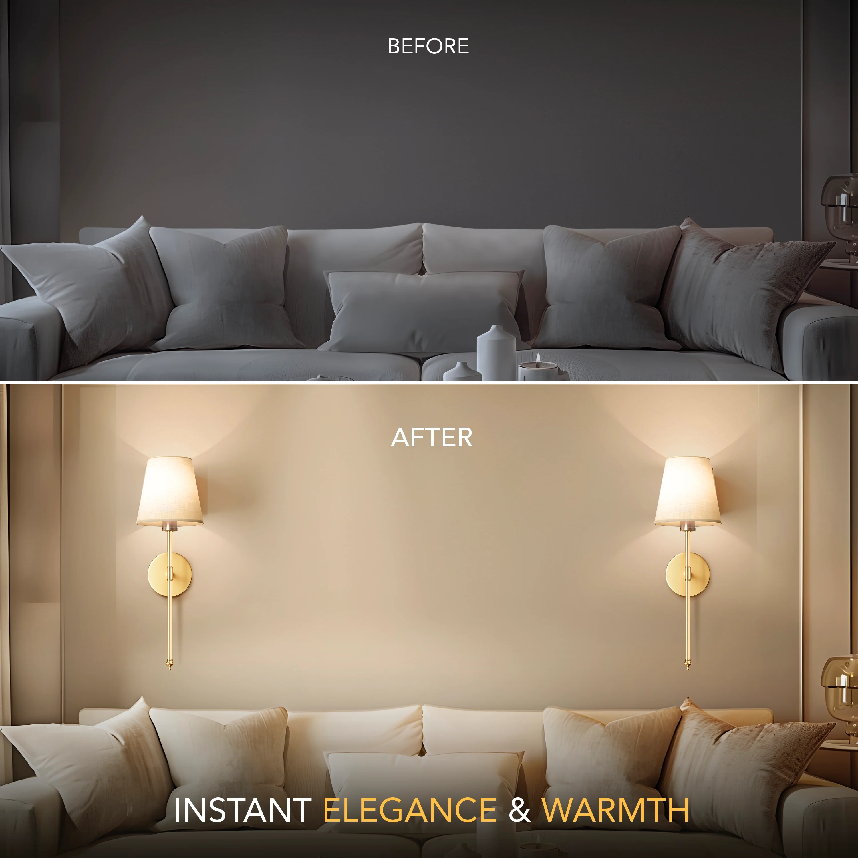 WIRELESS WALL SCONCE (SET OF 2 + 2 BULBS INCLUDED) - Image 4